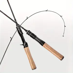 1 strong and powerful fishing rod, 2-section casting rod, light and compact, easy to carry and store, thickened rod tip, EVA handle, suitable for seawater and rivers, equipped with ceramic guide ring