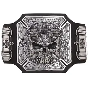 Triple H Belt Adult Championship Title Belt Replica - 6mm Leather Straps  - Fan Gift