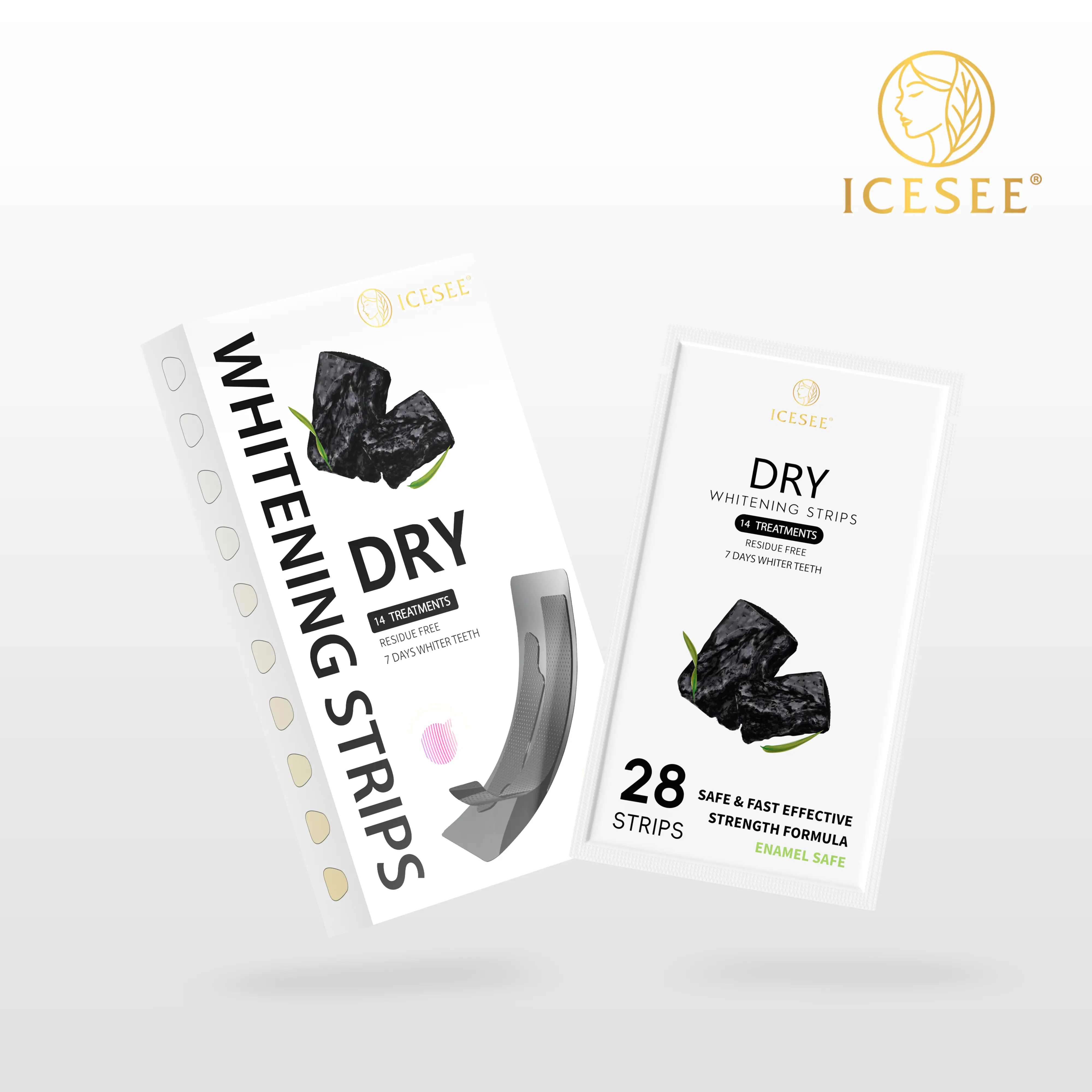 ICESEE Bamboo Charcoal Whitening Tablets -Dental Grade Brightening, Suitable for Sensitive Teeth with Dry Dental Patch, Gentle and Easy to Use, 28 Day Pack#summerwins #dealsforyoudays