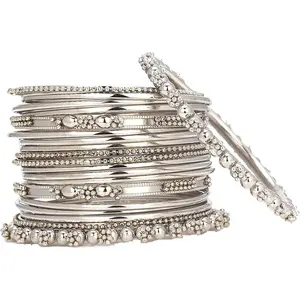 Efulgenz Mothers Day Gift Indian Bangles For Women Indian Oxidized Gold Tone Jewelry For Navratri Boho Vintage Antique Ethnic Gypsy