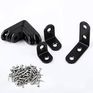 L-shaped Right Angle Stainless Steel Bracket, Stainless Steel Bracket Support Accessories, Connection Angle Connector Bracket, Fasteners Suitable for Cabinet Wood Furniture