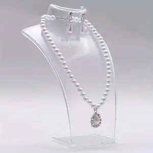 Simple Jewelry Display Stand for Necklace Pendant - Portrait Neck Jewelry Rack, Earring Storage Rack