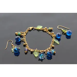 Resin blueberry jewelry set