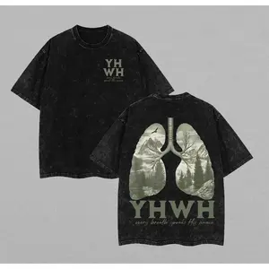 valentine shirts YHWH Christian Washed T-Shirt, Jesus Tee, Jesus Tshirt , Christian Apparel Streetwear Menswear Oversized Top Men and Women Menswear Tops , Gym Pump Cover
