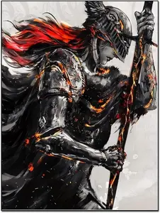 Generic Melania Elden Ring Canvas Game Art Poster Oil Painting Canvas Game Lover Print Gift Canvas Painting Wall Art Poster for Bedroom Living Room Décor