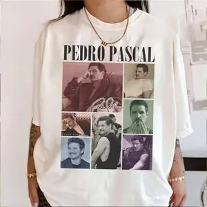 Vintage Pedro Pascal Photo Tee Shirt Movie 90s Merch Gift For Him, Gift For Her