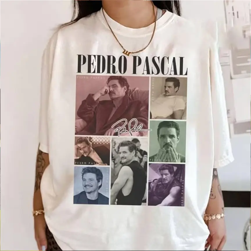 Vintage Pedro Pascal Photo Tee Shirt Movie 90s Merch Gift For Him, Gift For Her
