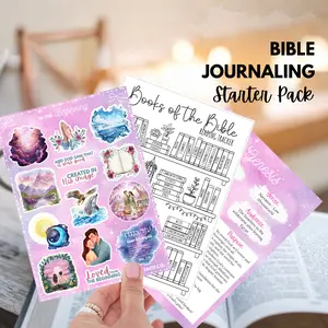 Bible Journaling Genesis Sticker Bundle The Creation Tip Ins for Bible Study Inserts Old Testament Church youth group gift idea for women