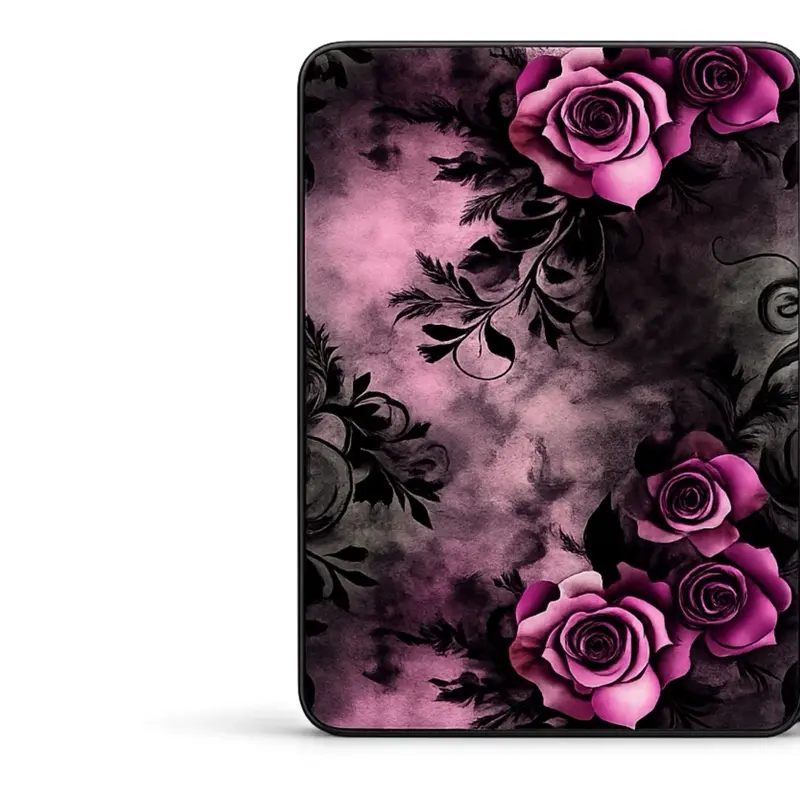 Dark Floral Kindle Skin, Dark Romance Style Kindle Wrap