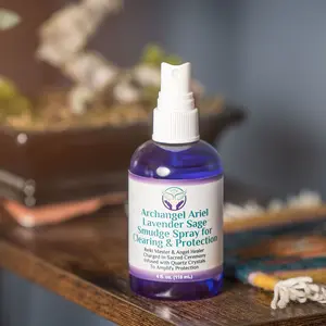 Heal The Masses Lavender Sage Smudge Spray: Archangel Ariel 4oz Smokeless Smudge Spray with Quartz Crystal for Healing, Protection, and Purpose scent