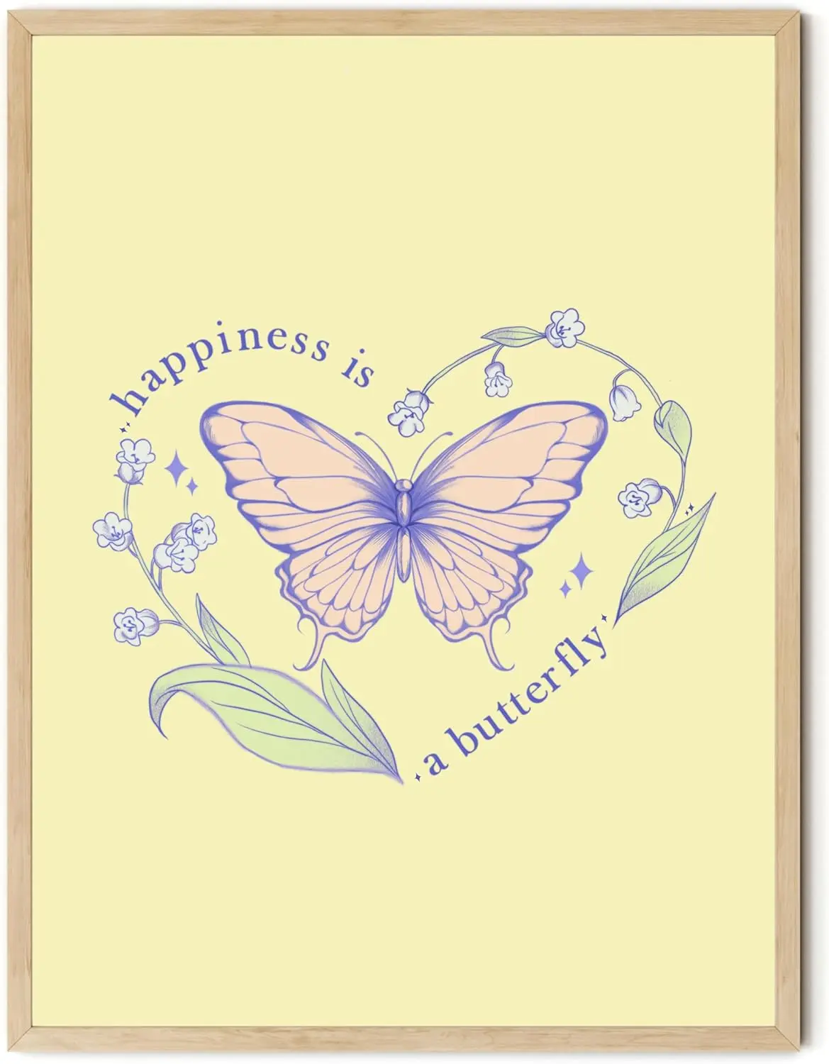 Lana Posters, Music Inspired Room Decor for Fans Gifts, Happiness is a Butterfly Artwork Merch, Singer Song Lyric Wall Art Prints for Bedroom Living Room SHJY-00058