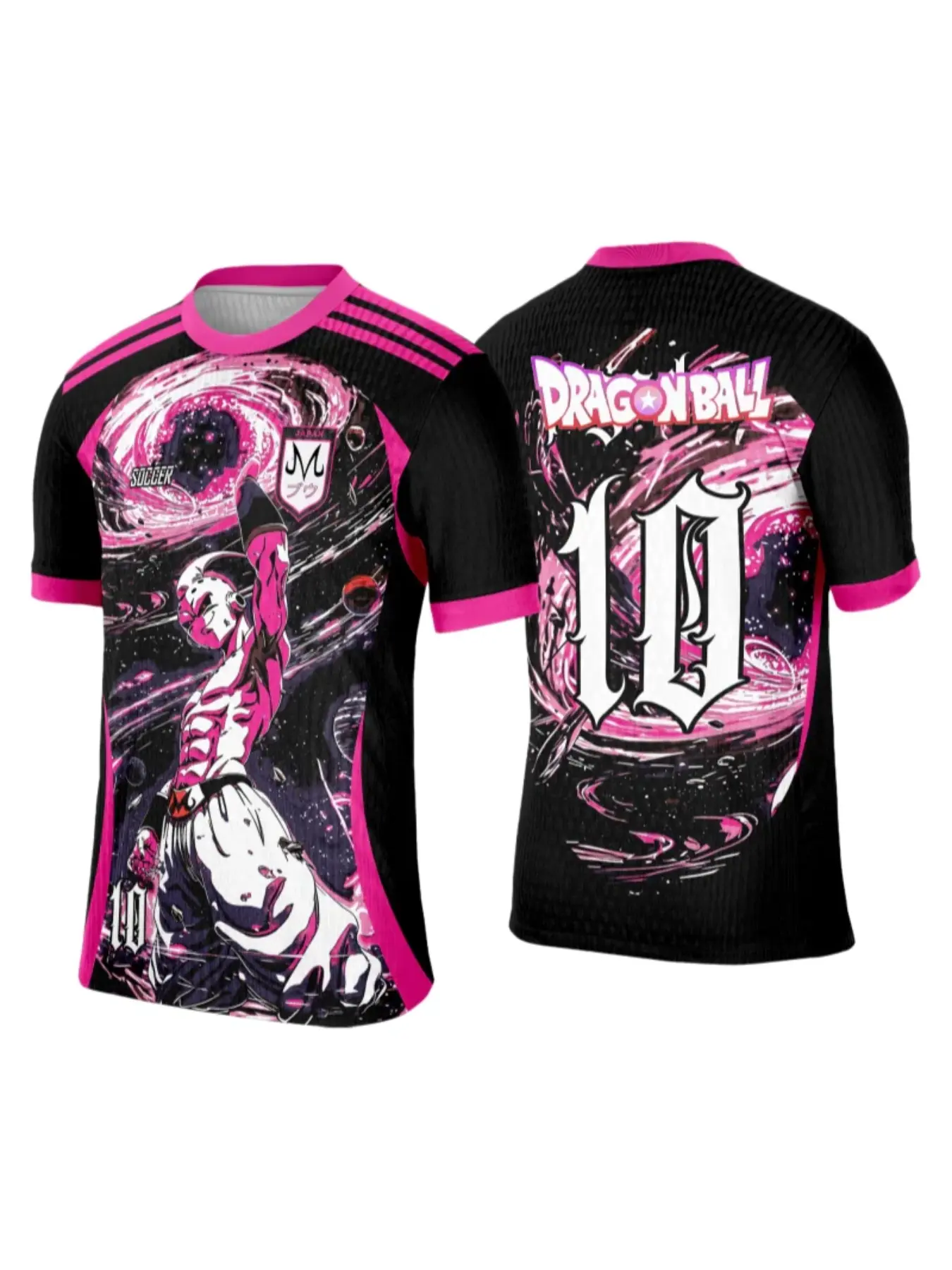 Bandai Majin Buu Dragon Ball No.10 Soccer Jersey Anime Peripheral Adult Kids 3D Printed Jersey Tee Sports Tops Activewear Summer Quick-dry Comfy Large