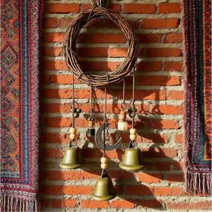 Witchy Guardian Bells | Black & White Jar | Wiccan Altar Door Knob Blessing Decor