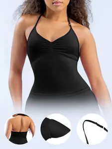 Impact Longline Strappy Top Fitness Sports Yoga Impact Gymwear Tanks Women Workout Sportswear Activewear Outdoor Running Tops