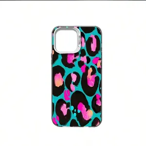 Neon Leopard Print TPU Smartphone Case - Shockproof Drop-Protection Cellphone Cover & Casing, Comfortable Handheld Design, Compatible with iPhone 16/15/14 Pro Max/13/12/11/XR/XS Plus, Ideal Gift