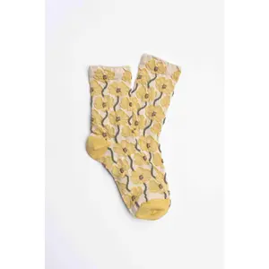 Floral Bloom Cotton Blend Socks