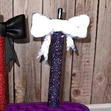 Purple Rhinestone with Design bow