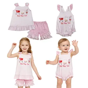 Toddler Girl Summer Bubble Sleeve Top + Shorts Set – Food Print Cute Casual Wear