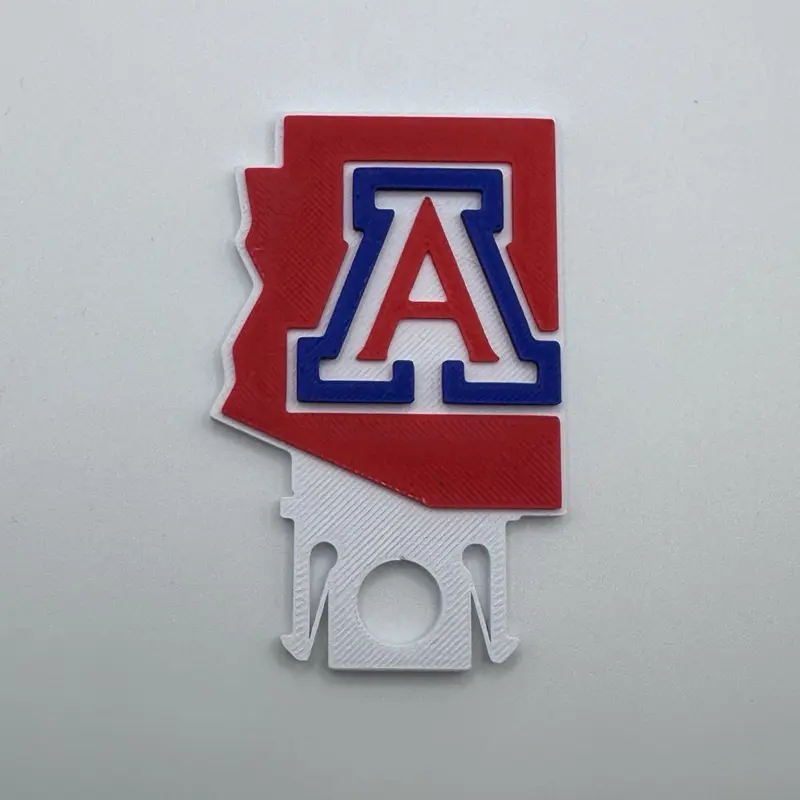 Arizona sports logo red, white and blue hard hat clip - High-Quality PLA, Versatile Design for Full Brim, Cap Style, and Bump Caps, Easy to Install