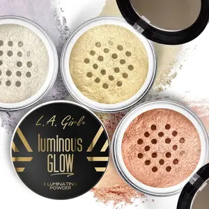 L.A. Girl Luminous Glow Illuminating Powder 3 Shades - Radiant Finish for Everyday Use & Special Occasions - 0.18 oz