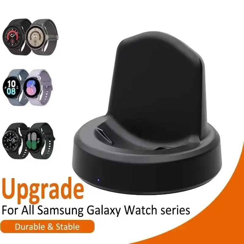 Wireless Fast Charging Station Upgrade for Samsung Gear S3/S2 Frontier Watch, 1 Count Rapid Charging Base with LED Indicator, Smart Watch Charging Base with Cable, Wearable, Smart Watch Charger