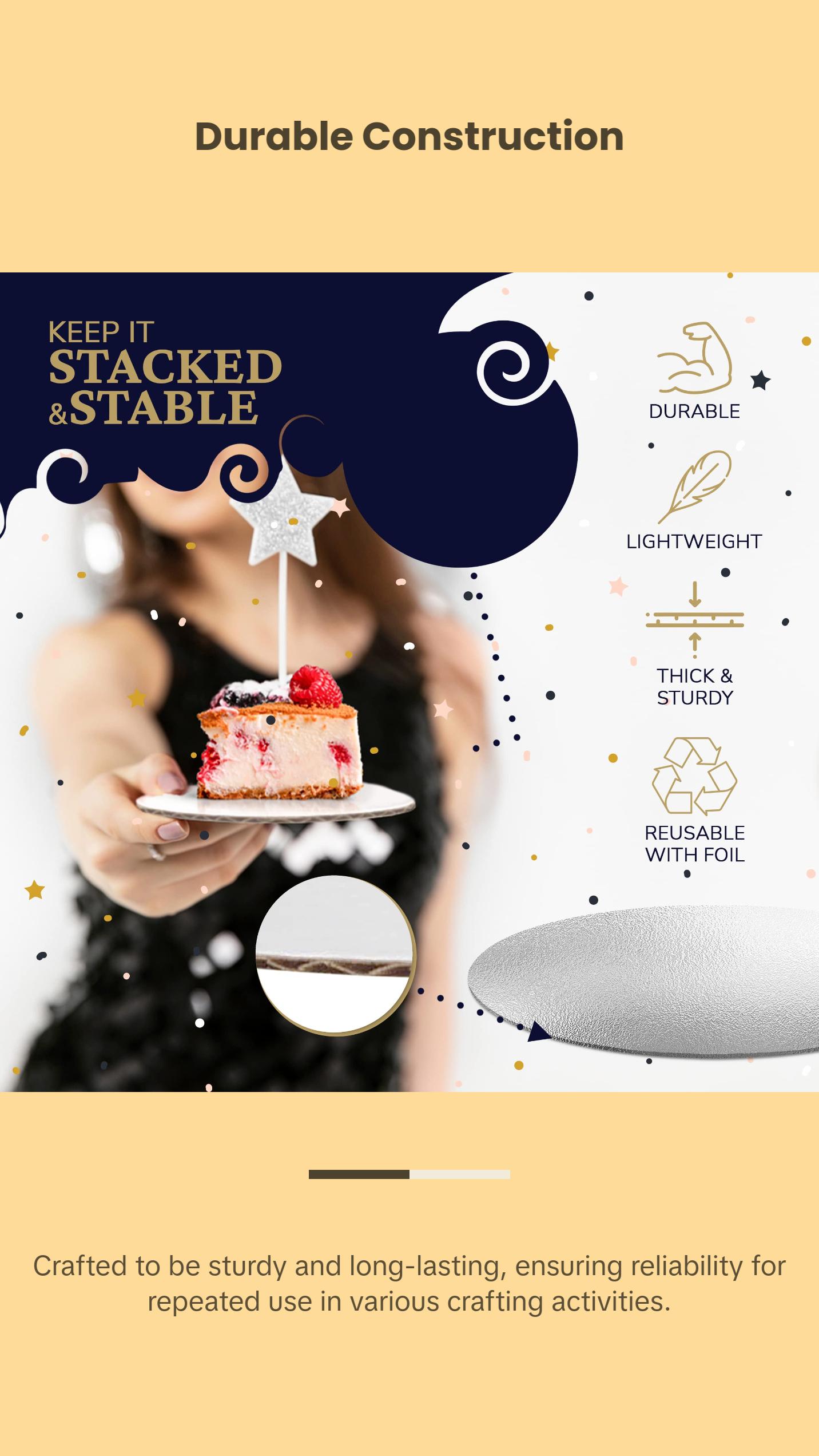 FromJenn Bamboo Cake Dowels for Baking - 12-Inch Rods, 24 Pieces, Ideal for Bakers and Crafts