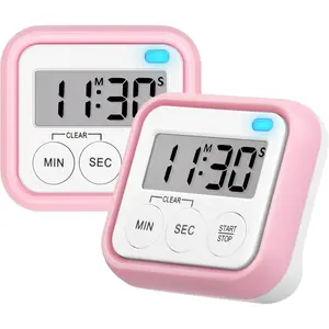 Timer, Kitchen Timers for Cooking Classroom Timer for  Teachers  Digital Timers 2 Pack, Pink