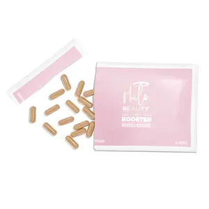 Halo Beauty Hair Skin & Nails Booster Refill 30 Capsules Antioxidant Supplement Collagen Boosting Formula for Women's Health & Beauty US Made Vegan Formula with Vitamin C & D3