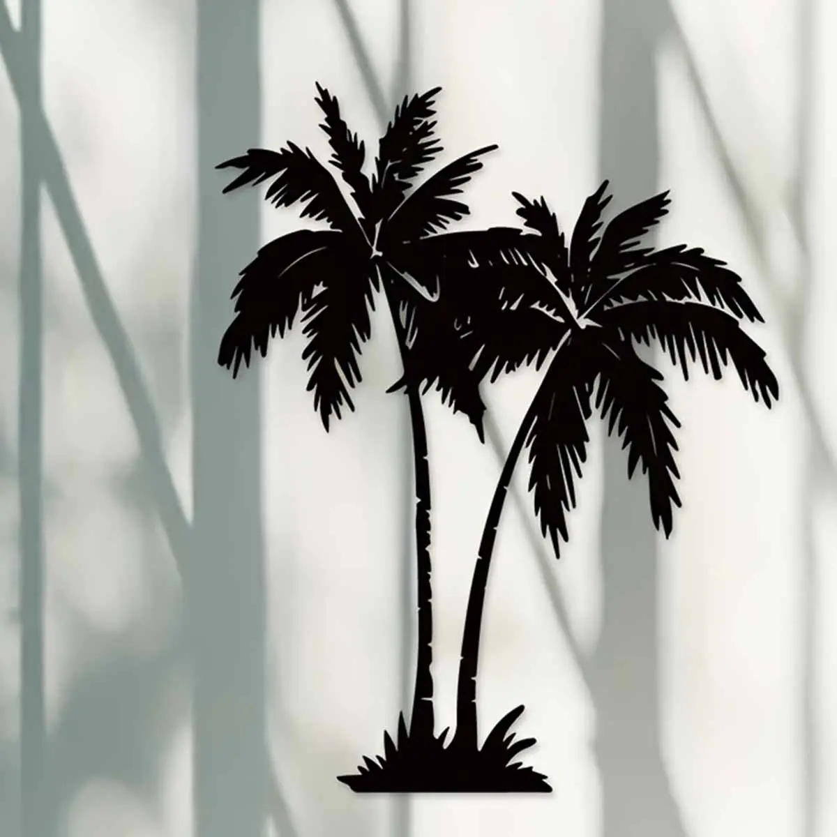 Palm Tree Design Wall Art, Artwork, Tropical Style Coconut Tree Sculpture, Unique Housewarming Gift, Home Decor for Living Room Kitchen, Poster