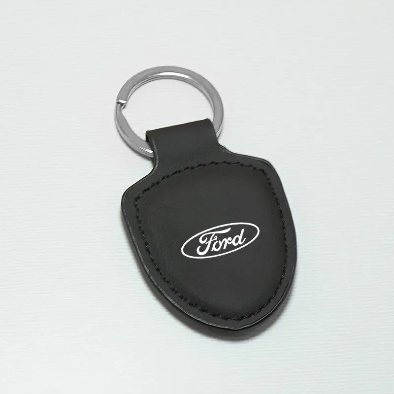 Vintage Leather Keyring Accessories for Ford Models, Durable & Stylish Design, Perfect Gift for Car Enthusiasts