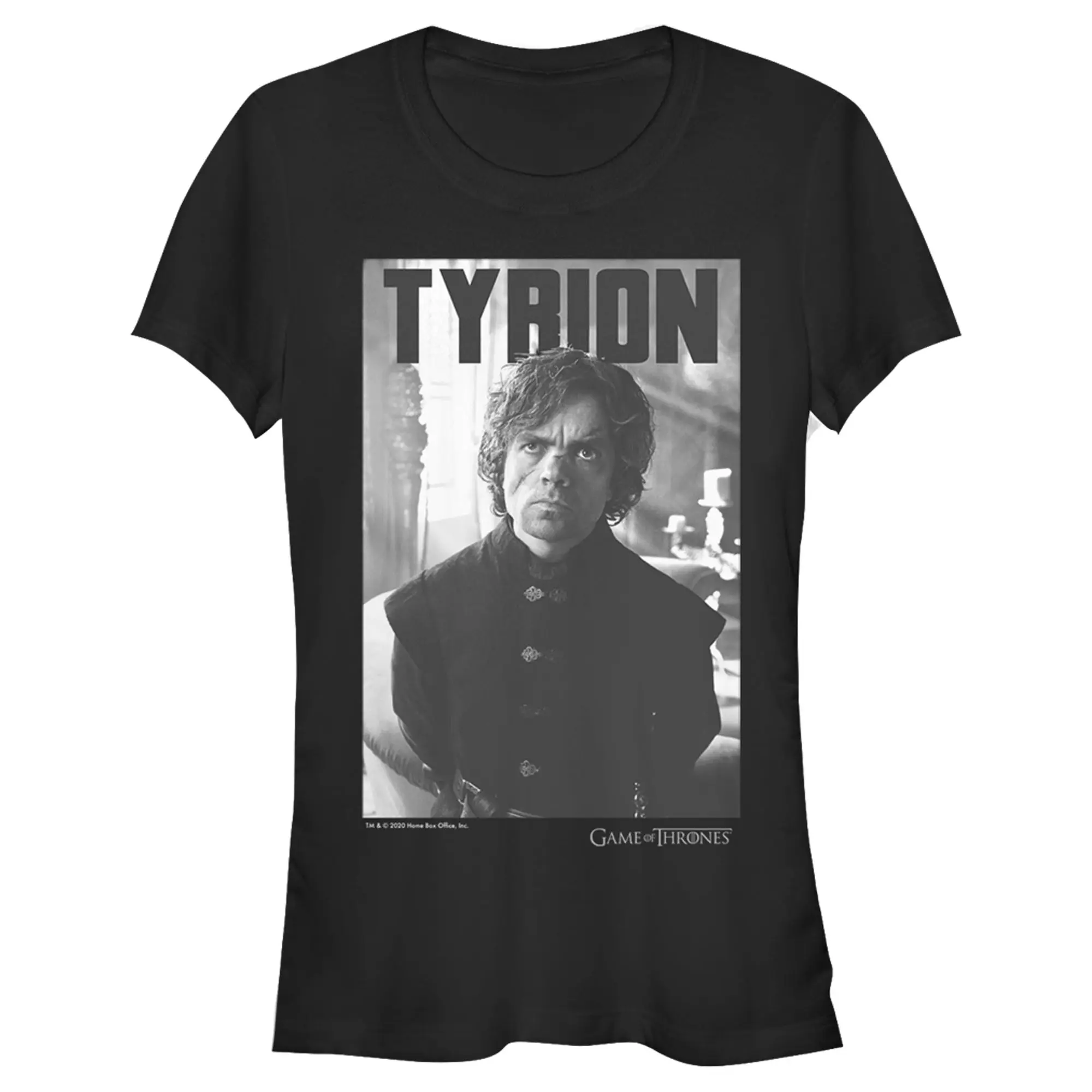 Juniors Womens Game of Thrones Tyrion Grayscale Frame T-Shirt