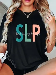 100% Cotton Unisex Speech Language Pathologist Speech Therapy SLP T-Shirt