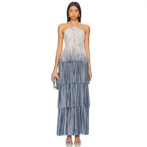 Line & Dot Oracle Maxi Dress in Denim