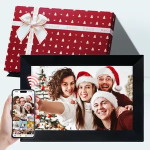【New Year Gift】Thanksgiving & Christmas Gift 10.1'' WiFi Digital Picture Frame 32GB Memory, HD IPS Touch Screen, biu Frame App, Easy Setup, Share Photos or Videos Anywhere