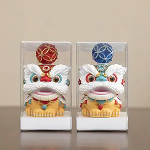 Creative Oriental Lion Ornament Unique Desktop Decoration Decorative Item Craft Birthday Gift Party Favor Personal Collection Ornament