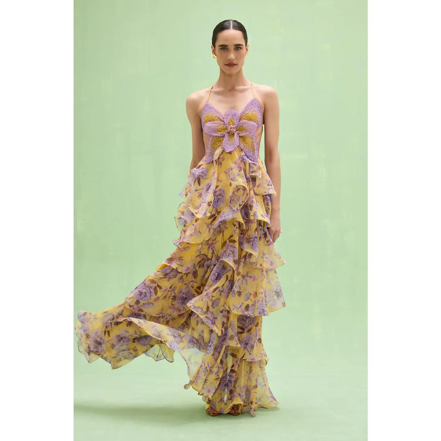PEONY BUTTERFLY MAXI DRESS