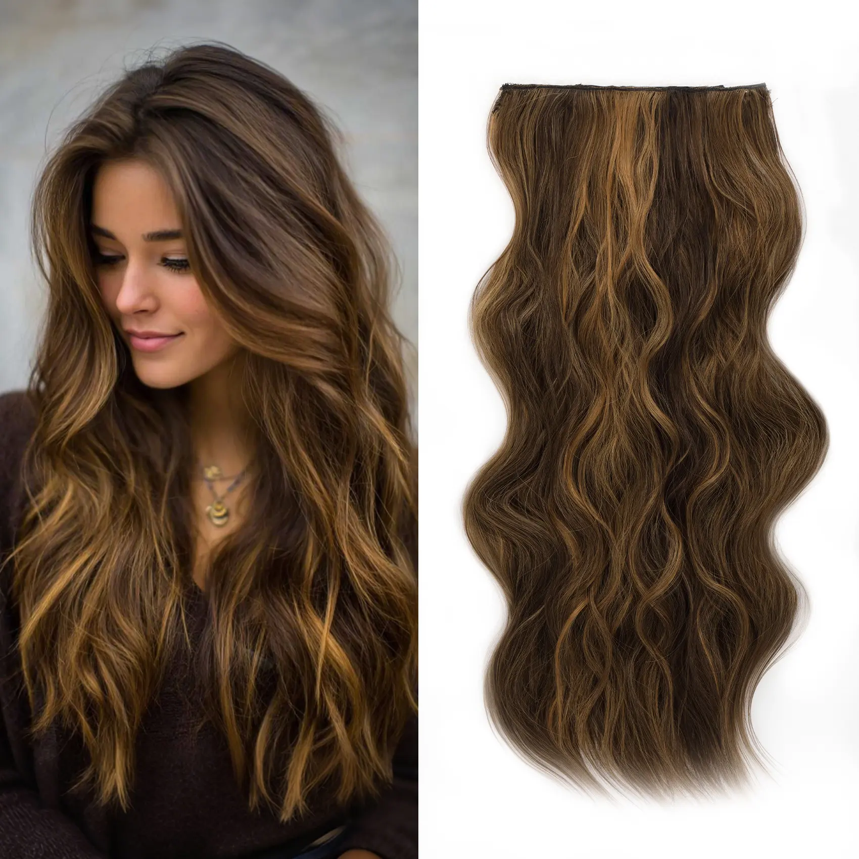 Chestnut Brown With Highlights