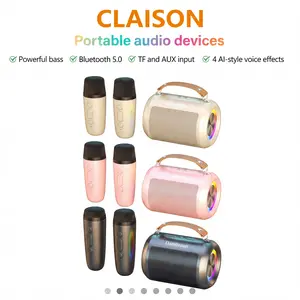 Claison 818 Portable Bluetooth 5.0 Speaker with Powerful Bass & 2 Microphones Ideal Gift for Kids Audio Devices -