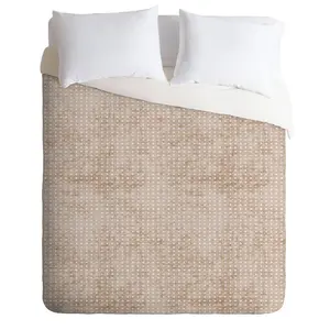 Denys Cotton Comforter Set Artistic Lightweight 200 Thread Count, Brown, King
