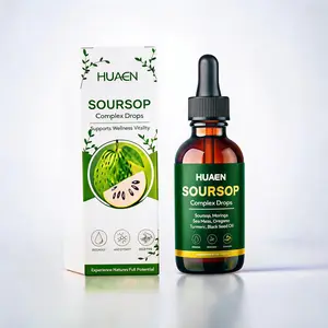 HUAEN Soursop Bitters Liquid Drops 10-in-1 with Nori Moringa Turmeric Black Seed Oil Oregano Ashwagandha Herbal Extracts for Overall Health Vegan Non-O 2 fl oz Healthcare Natural Dietary Supplement Fitness Edible Vitamin