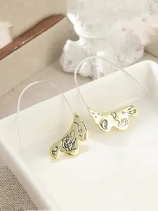 Creative Two-Color Wing Earrings, Fashion Feather Dangle Hooks, Unisex Jewelry, Birthday Party Gift, Friend Anniversary Present