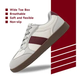 HOBIBEAR Barefoot Shoes Zero Drop Wide Casual Lace Up Retro Fashion Sneakers for Women Men