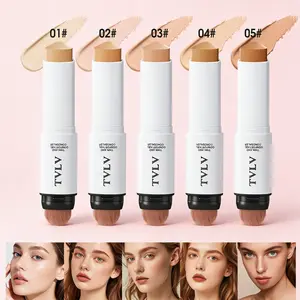 A two-in-one makeup applicator with a brush head that makes applying makeup more convenient. A thin and comfortable concealment foundation stick that is naturally matte and easy to apply.