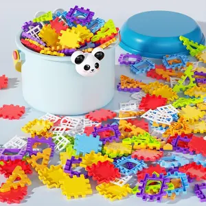 280/200/100/33pcs Waffle Blocks STEM Building Toys for Kids Ages 3+, Large Kids Building Blocks – Kindergarten Toys Preschool manipulatives Toddler Toys，Building Blocks for Toddlers & Kids Toy Building Sets –Interlocking Building Blocks