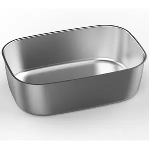 (Only for 1.5L Electric Lunch Box) 1.5L 304 Stainless Steel Inner Container for Electric Lunch Box, Removable Replacement Tray, Easy to Clean,  and Dishwasher Safe