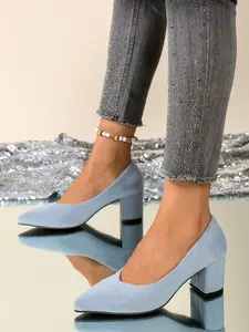 Women's Pointed Toe Design Low Heel Pumps, Elegant Commuter High Heels, Fashionable Chunky Heel Shoes, Multi-Color Stylish Women's Footwear