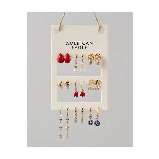 AE Red White & Blue Earring 9-Pack