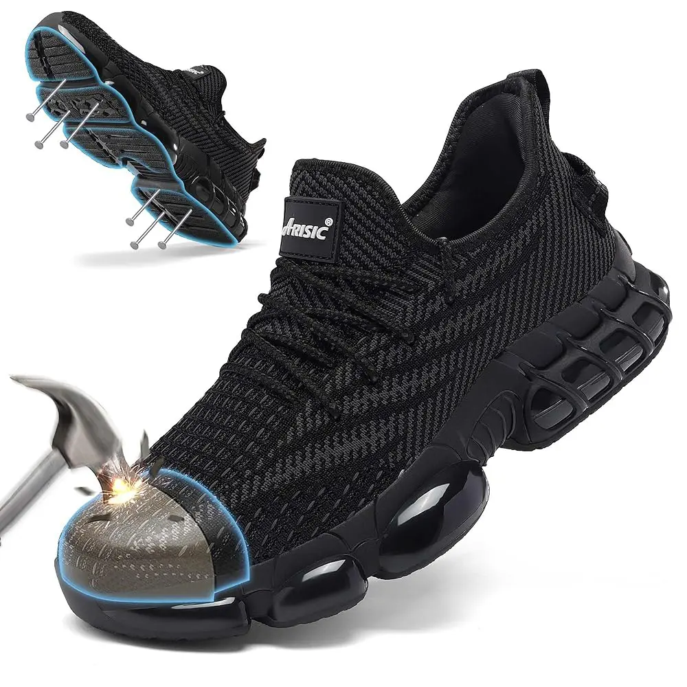 2026 Steel Toe Safety Sneakers – Lightweight Unisex Work Shoes with Puncture-Resistant Sole for Daily Walking
