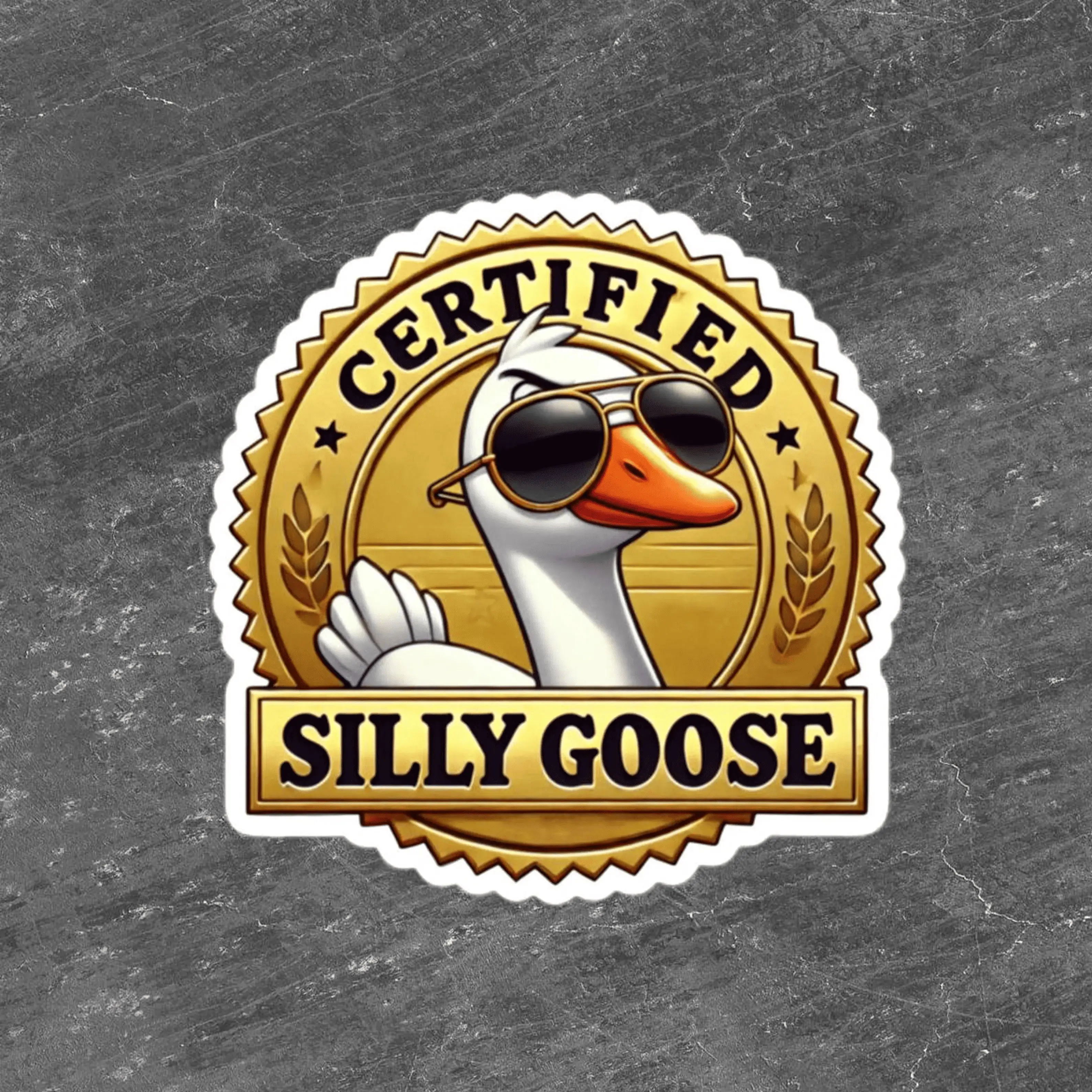Certified Silly Goose Sticker, Funny Meme Stickers, Silly Goose, Goofy Gift, Goose Lovers, Animal Stickers, Sticker Lovers Gift For Laptop, Notebook