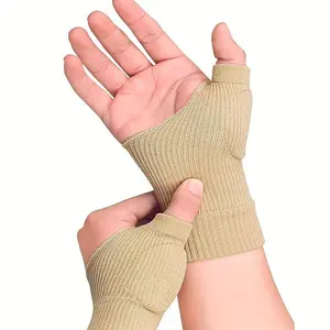 1set/2pcs Gel Silicone Wrist Support Brace Compression Glove Thumb Hand Wrist Support Wrist Wraps